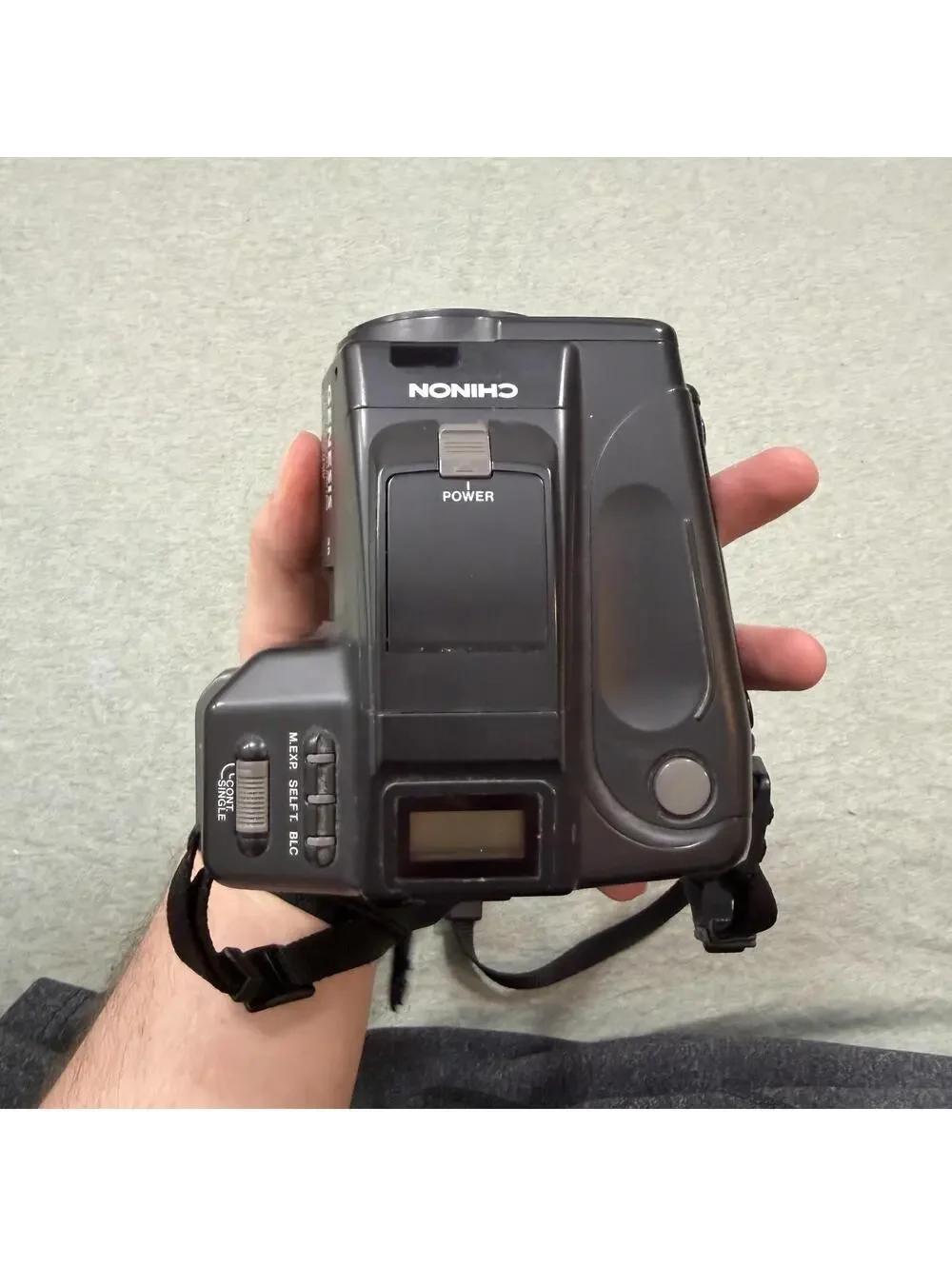 Chinon Genesis 35mm Camera Zoom Macro Point Shoot Black w Case Vintage